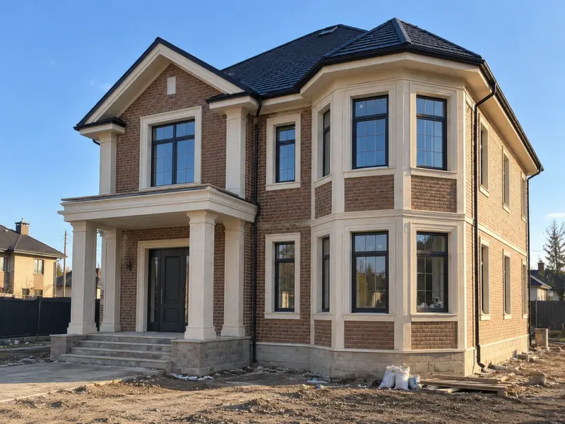 Готовый классический двухэтажный каркасный дом 190 м²